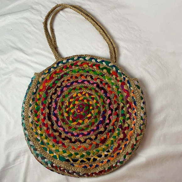 Magid Red and Pink Tote Bag Spiral Design - Picture 3 of 9